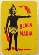 Black Maria Metal Tobacco Tag