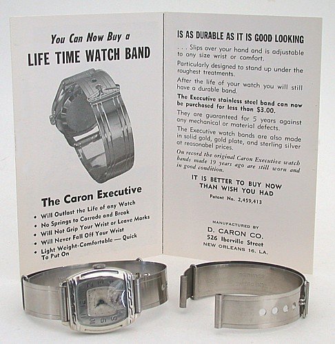 Stainless Steel Watchband - Caron Executive 1950s
