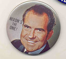 VINTAGE RICHARD NIXON 1968 LARGE POLITICAL REPUBLICAN PIN