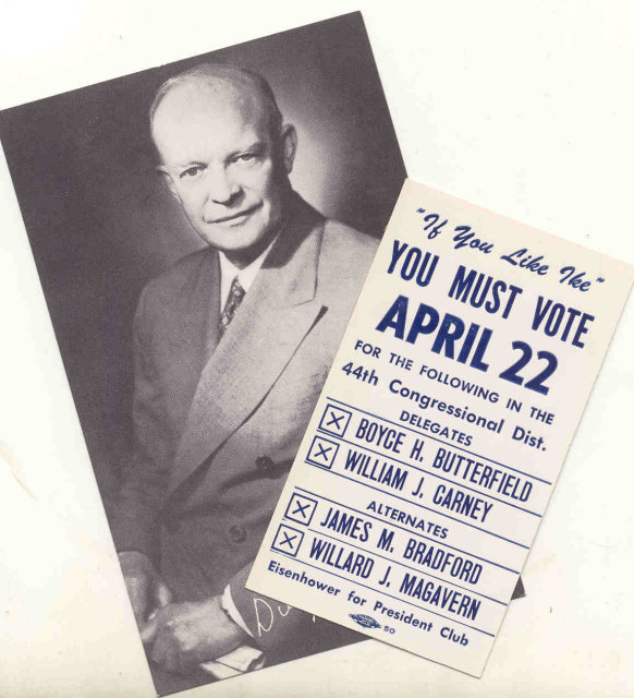 Dwight Eisenhower Vote Card