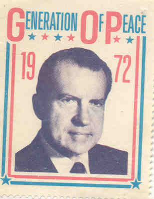 Richard Nixon Postage Stamp 1972 Peace