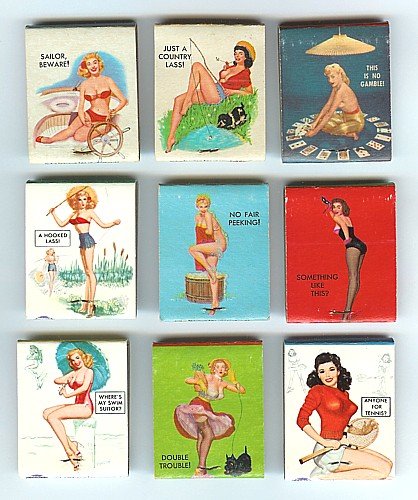 Petty Pinup Matchbooks 1950s