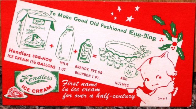 Hendlers Ice Cream Recipe Kewpie Doll Card