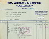 Wrigley Gum Billhead Invoice