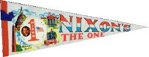 VINTAGE RICHARD NIXON FELT PENNANT 1968