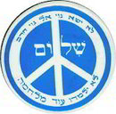 Hebrew Peace Poltical Pin