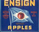 Ensign Apple Crate Label - Blue