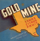 Texas Gold Mine Crate Label