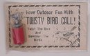 VINTAGE TWISTY BIRD CALL ON ORIGINAL CARD JAPAN