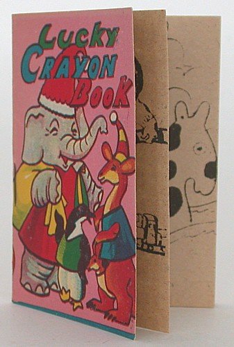 VINTAGE JAPAN LUCKY CRAYON BOOK TOY