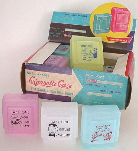 Novelty Cigarette Cases Display