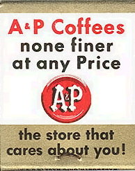 VINTAGE A&P GROCERY STORE MATCHBOOK / COFFEE