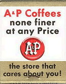 VINTAGE A&P GROCERY STORE MATCHBOOK / COFFEE