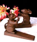 Cast Iron Cat Mouse Door stop