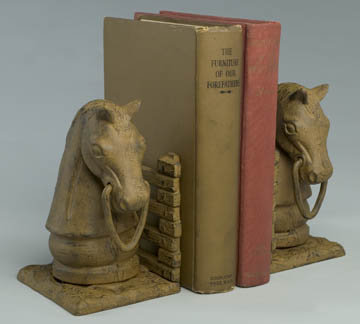 NEW CAST IRON RUST HORSE HEAD BOOKENDS