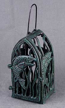 CAST IRON FISH CANDLE HOLDER