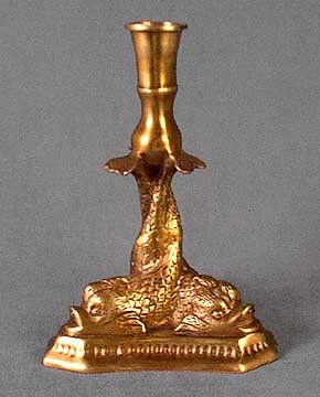 BRASS DOLPHIN CANDLE STICK HOLDER