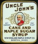 VINTAGE UNCLE JOHN'S MAPLE SYRUP LABEL