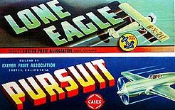 Airplane Grape Crate Labels Lot Collection