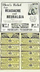 VINTAGE HEADACHE MEDICINE STORE DISPLAY BOX