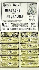 VINTAGE HEADACHE MEDICINE STORE DISPLAY BOX