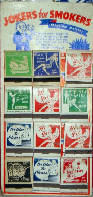 Jokers Smokers Trick Matchbook Matches Display