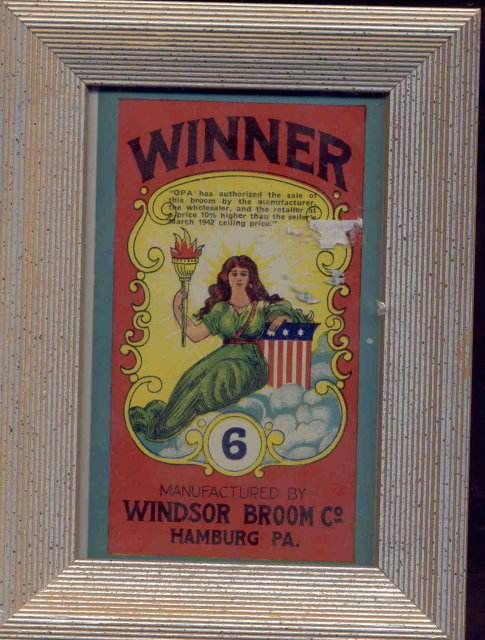 Framed Winner Broom Label Art Picture