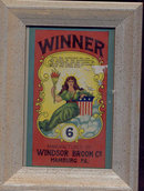 Framed Winner Broom Label Art Picture