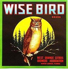Wise Bird Crate Label