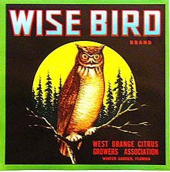 Wise Bird Crate Label