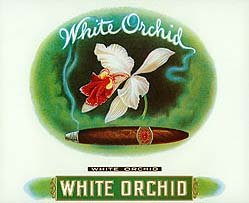 White Orchid Cigar Box Label