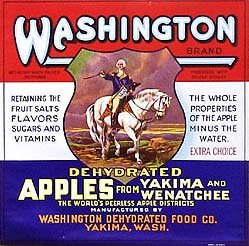 VINTAGE GEORGE WASHINGTON APPLES CRATE LABEL