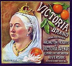 VINTAGE QUEEN VICTORIA ORANGE CITRUS CRATE