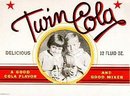 Twin Cola Soda Label 1930s