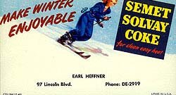 Coca-Cola Ski Blotter 1940s