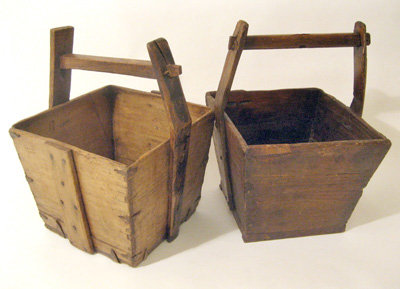Wood Well Bucket - Antique