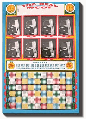 Toy Gun Punchboard Display