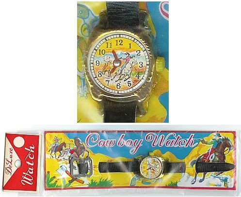 Cowboy Tin Watch Display Toy