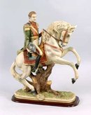 RESIN STATUE GENERAL ON HORSE STATUE