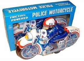Tin Litho Motorcylce Toy in Box