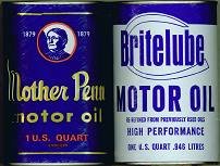 Oil Can Displays / Britelube Mother Penn Vintage Cans