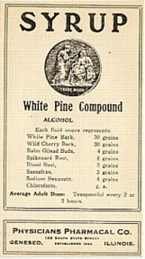 White Pine Syrup Medicine Label