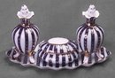 BLUE PORCELAIN PERFUME BOTTLES SET
