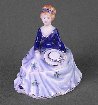 PURPLE PORCELAIN LADY BOX