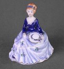 PURPLE PORCELAIN LADY BOX