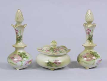 PORCELAIN WILDFLOWER PERFUME BOTTLE SET