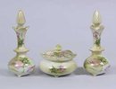 PORCELAIN WILDFLOWER PERFUME BOTTLE SET