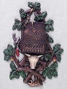 CAST IRON COW MATCH HOLDER
