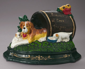 CAST IRON DOG DOOR STOP
