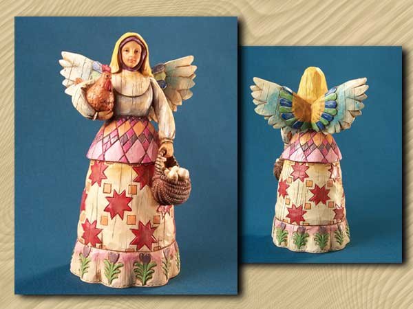 JIM SHORE ENESCO ANGEL WITH EGGS STATUE RETIRED